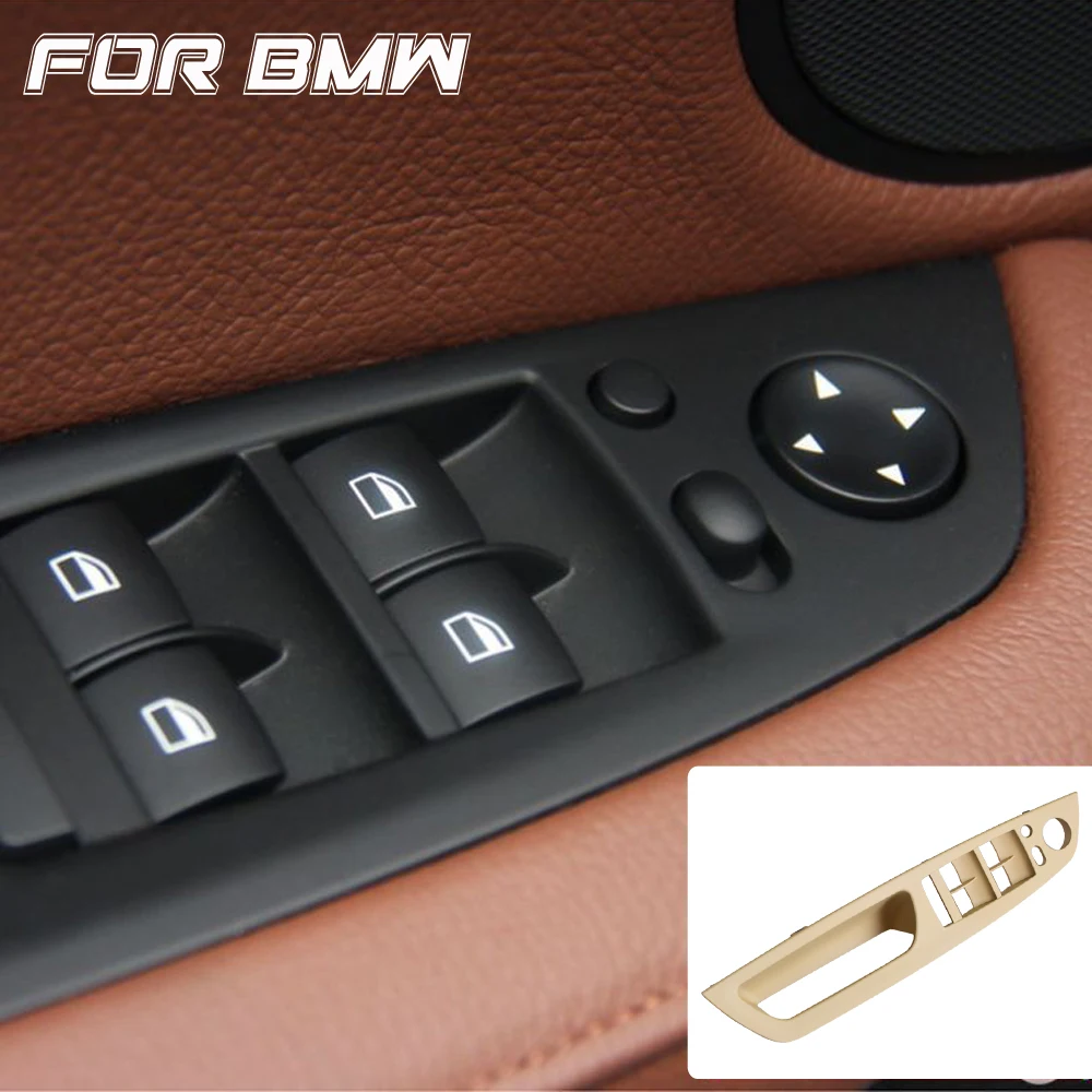 

Armrest Car Interior Door Handle Inner Panel Pull Trim Cover For BMW E70 E71 X5 X6 Car Accessories Beige Black