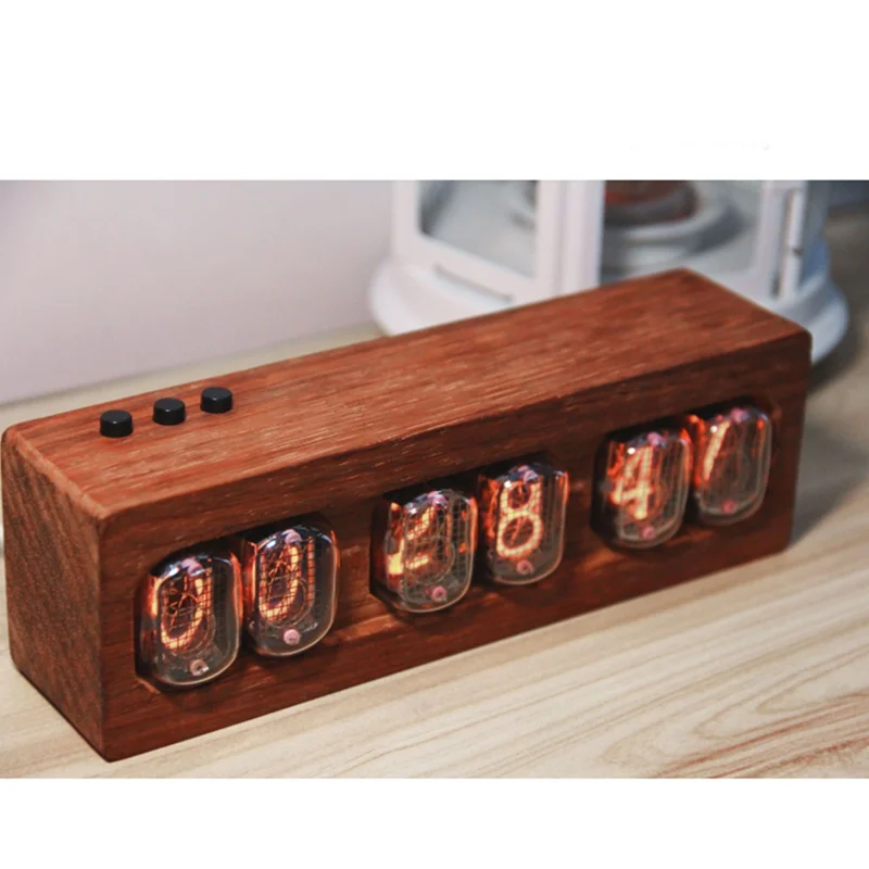 6-битные светящиеся часы In12 трубка IN12 Nixie цифровые светодиодные красивый подарок