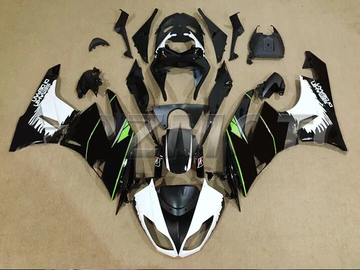 

Injection Mold New ABS Fairings Kit Fit for kawasaki Ninja ZX-6R 636 2009 2010 2011 2012 6R 09 10 11 12 Bodywork set black white