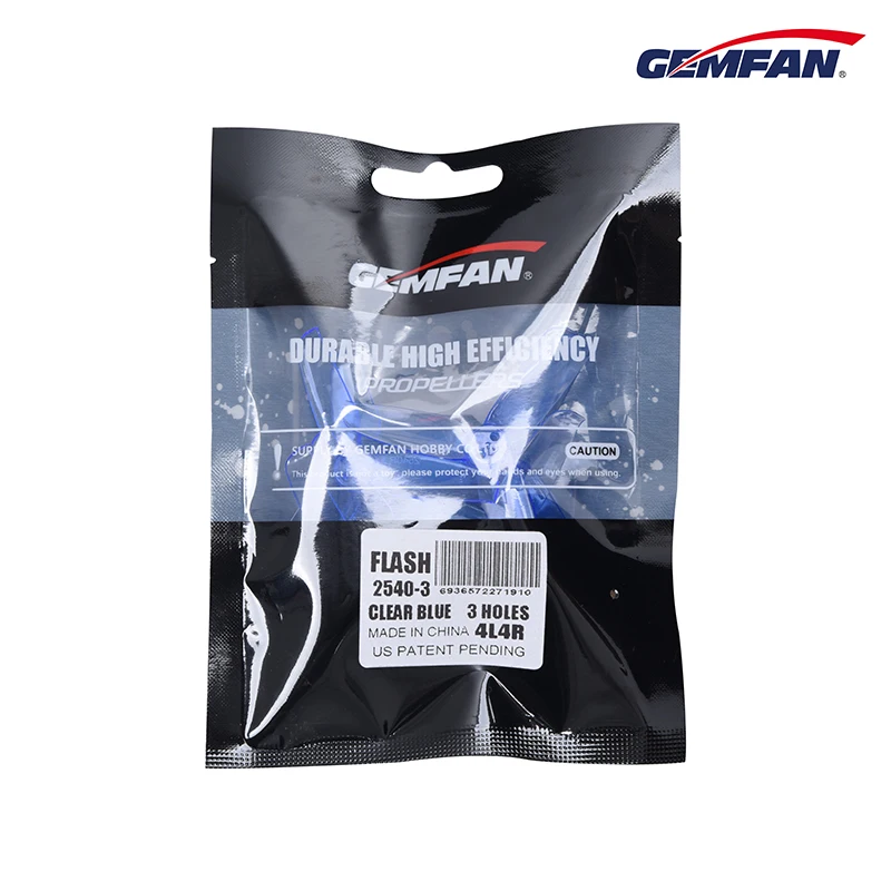 gemfan flash 2540 2 5x4x3 25 дюймов 3 лопастной проп