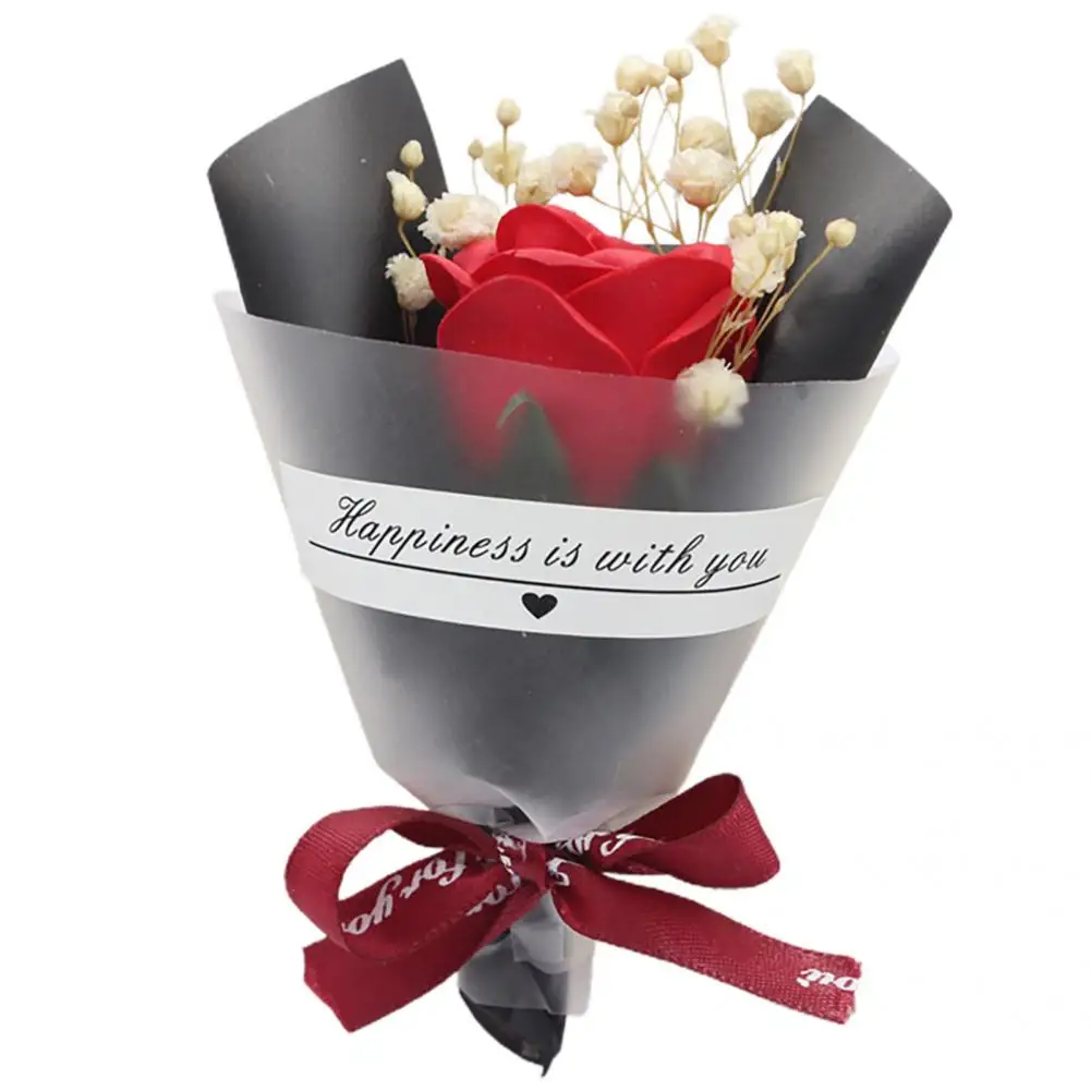 1Pc Soap Flowers Quick Dissolve Artificial Flower Valentine's Day Rose gift 2022 |