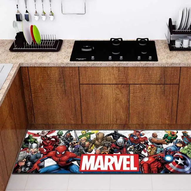 Аниме Мстители Marvel команда Капитан Америка напольный коврик дверной коврик длинный коврик ковер для комнаты кухни дома сада нескользящий дверной коврик