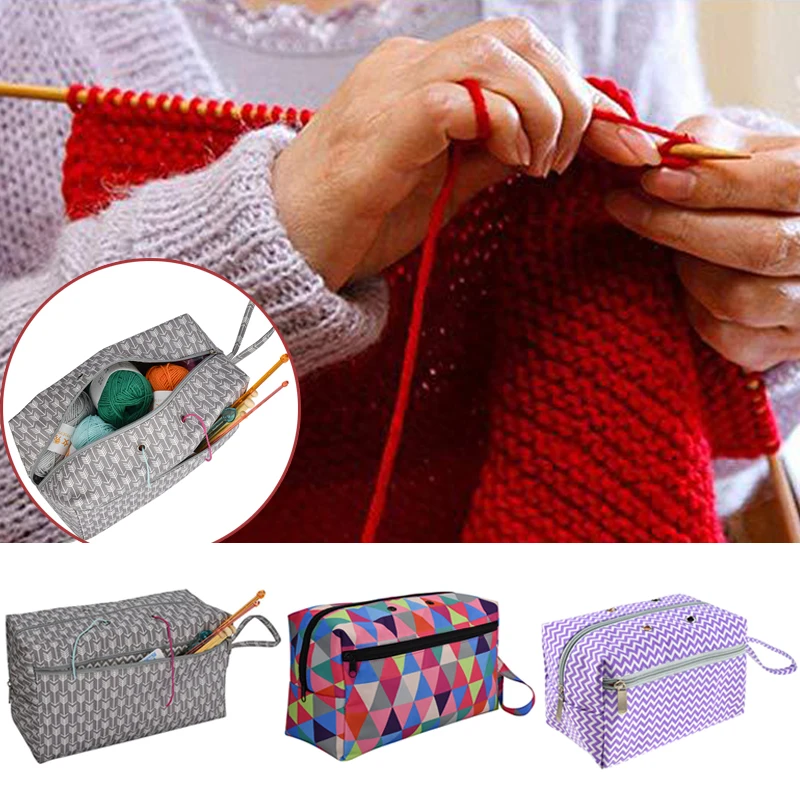 Сумка для хранения крючком DIY вязаная повязка на руку переносная сумка для хранения свитер аксессуары для вязания крючком аксессуары для домашнего шитья Сумка-тоут