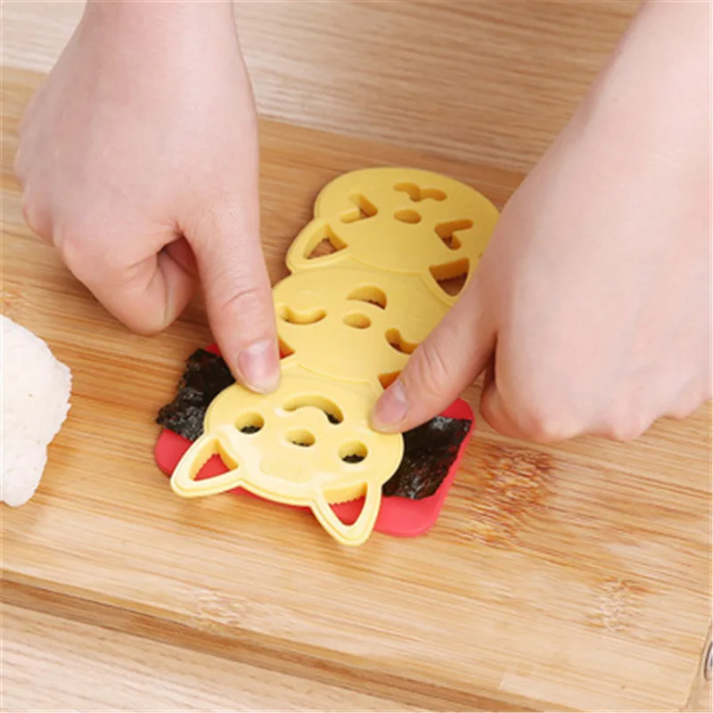 4 шт./компл. DIY Форма для суши рисовый онигири шар пищевой пресс форма в форме кошки