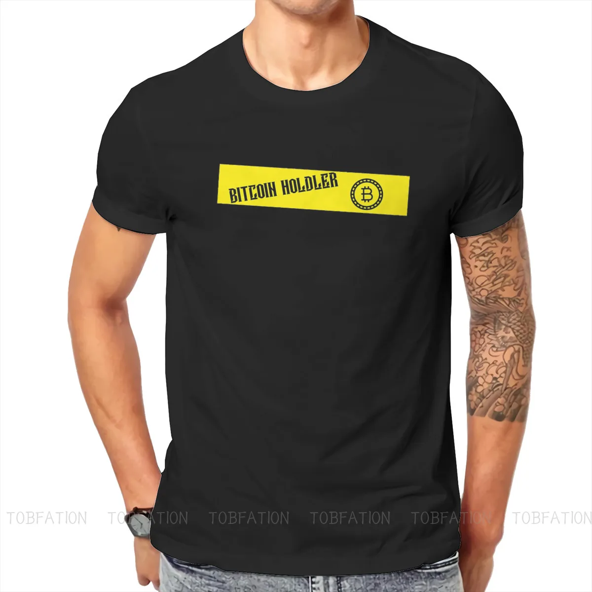 

Bitcoin Holdler T Shirt Harajuku Gothic High Quality Tshirt Big Size Crewneck Men Clothing