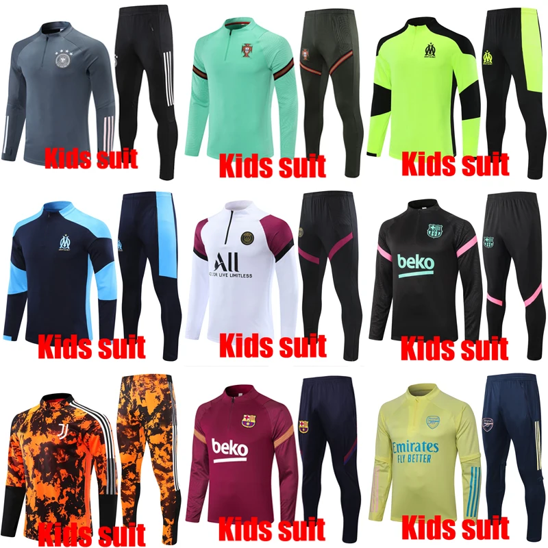 

Veste de survtement Marseille franais Sportswear OM Lyon Combinaison enfants 2021 2022 psg Allemagne