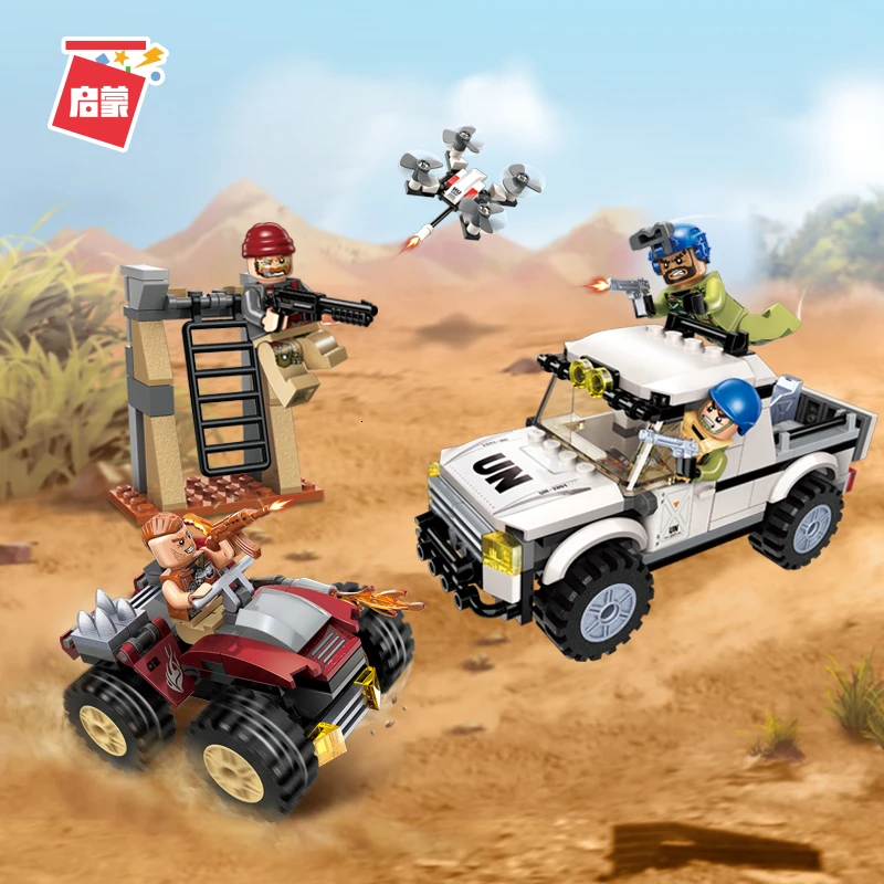 Развивающие военные строительные блоки Игрушечная модель вертолет Chinook