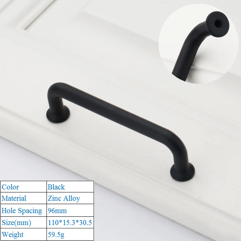 

Ручки для шкафов из цинкового сплава, черные, розовые, золотые