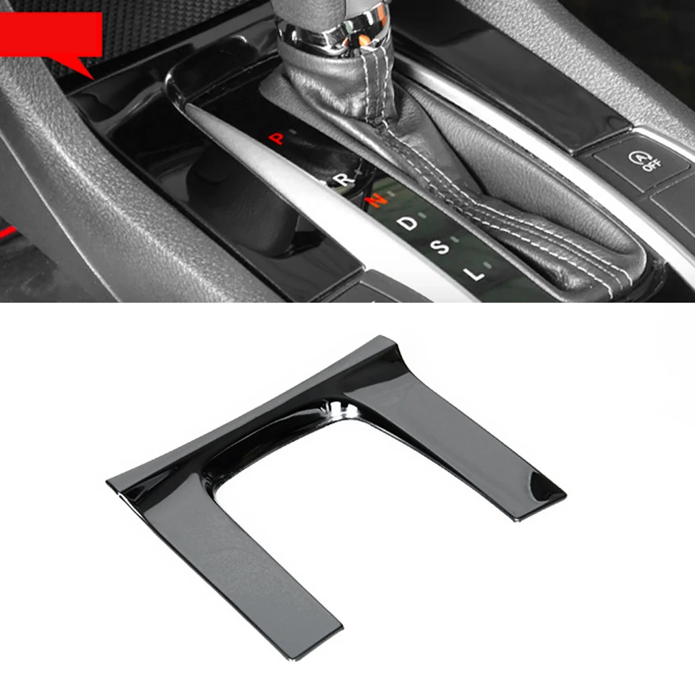 Stainless steel Car Accessories Gear Shift Panel Cover Sticker for Honda CIVIC 2016 2017 2018 2019 2020 2021 interior CarStyling |