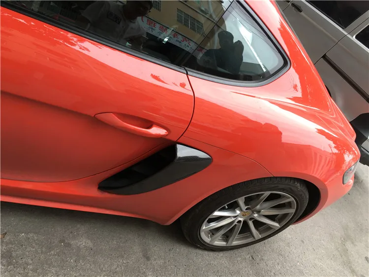Real Carbon Fiber Side Vents Air Intakes Fit For Porsche 718 Boxster Cayman 2016-2018 | Автомобили и мотоциклы