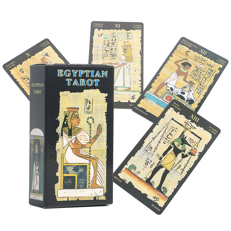 

78pcs Egyptian Tarot of Wirth Tarot Cards Oracle Cards for Divination Fate Tarot Card Oracle Card