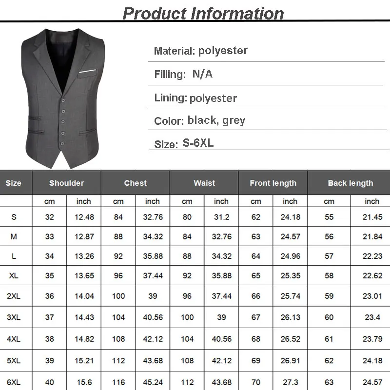 

Casual Men Vest suit Slim Fit Black Waistcoat Vest Single Breast Formal British StyleTweed Gray Male Vest
