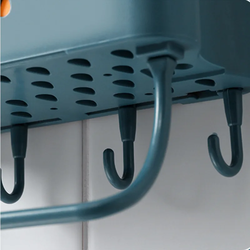 

2pcs Multifunction Kitchen Organizer Drainage Etagere Wall Hanging Free Punch Knife Fork Holder Storage Rack Kitchen Accessorie