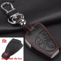 jingyuqin remote 3 buttons car key case cover leather for mercedes benz a c e s ml clk slk cls smart key