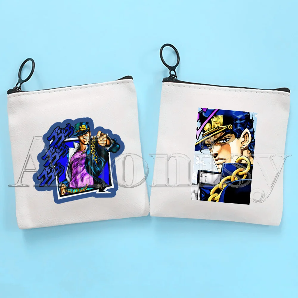 

Jojo Bizzare Adventure Canvas Coin Purse Coin Purse Collection Canvas Bag Small Wallet Zipper Key Bag Hand Gift