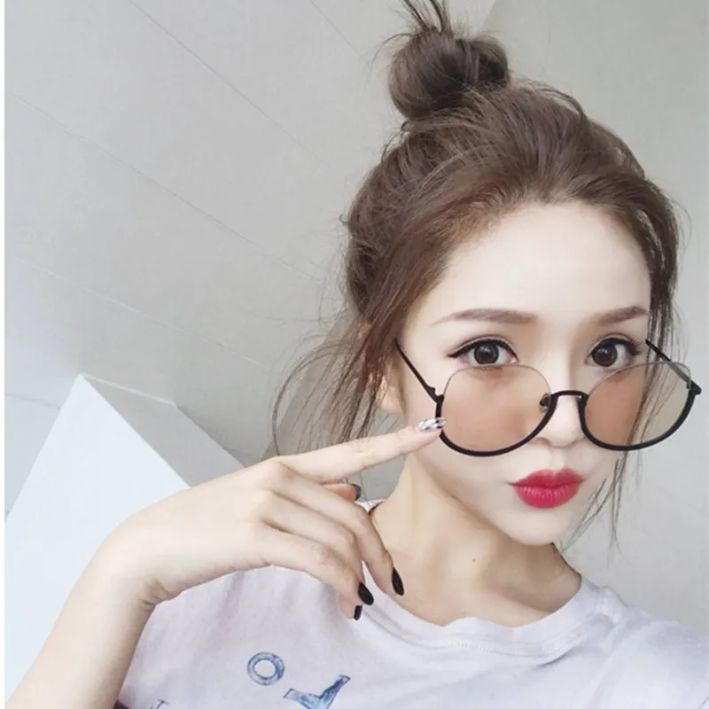 

Veshion Round Sunglasses Women Men Half Rim Sun Glasses Female Male Brand Designer Ladies Glasses Elegant Luxury Vintage Uv400