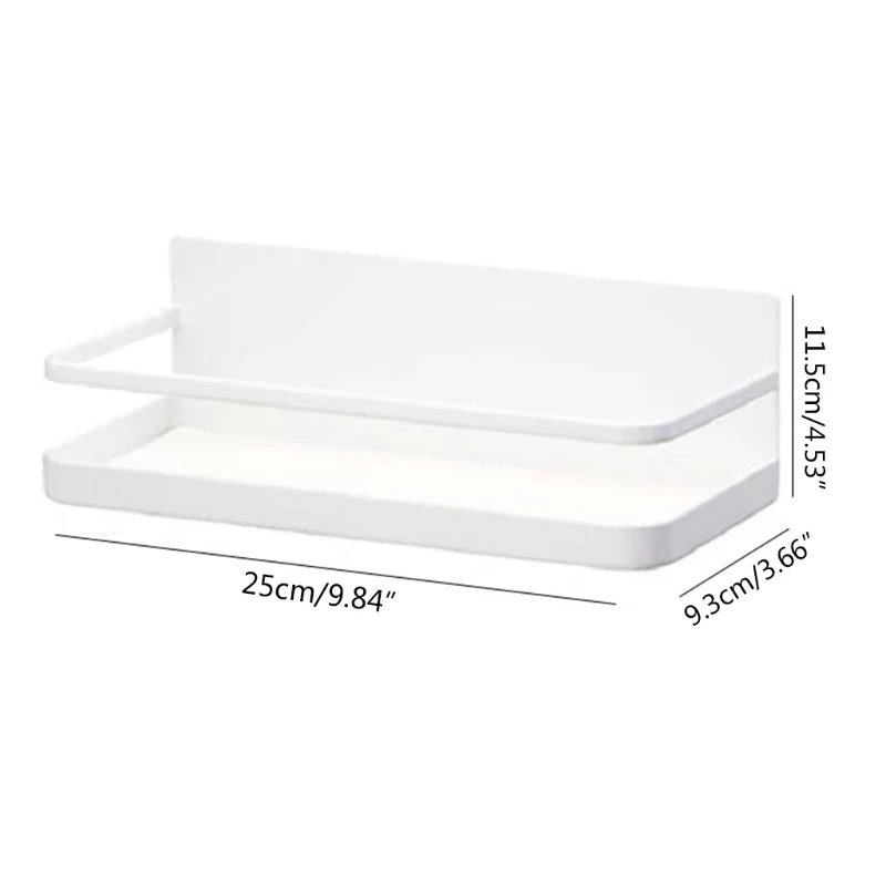 

Refrigerator Magnet Storage Rack Durable Holder Kitchen Heavy Duty Punch-free Magnetic Shelf Hanger 37ME