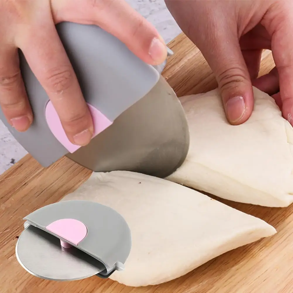 Кухня Нержавеющая сталь дисковый нож для пиццы помадное тесто резки торта Лидер