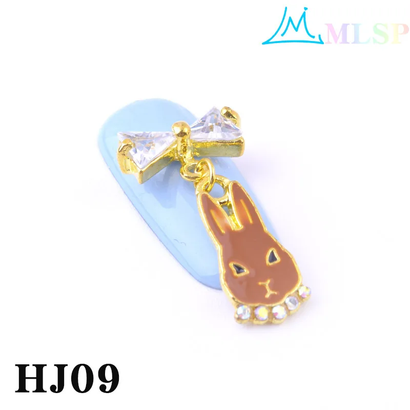 HJ09-10pcs 10 шт./лот, циркониевые украшения для дизайна ногтей, подвесные модели для ногтей, алмазные длинные висячие металлические Стразы для ногтей, изысканные Кристальные Звездные бриллианты - Цвет: HJ09-10pcs