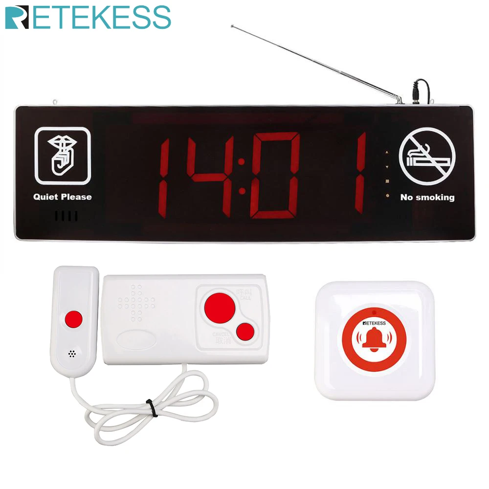 Беспроводная система вызова медсестры Retekess с двухсторонним дисплеем + 2 кнопки