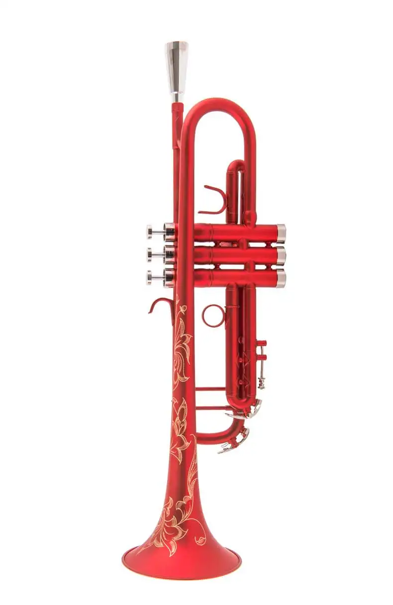 Новое поступление Bb труба высокого качества красная синяя скраб латунные