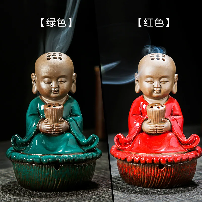 

Creative retro Zen lotus stoneware incense burner agarwood incense incense sandalwood ceramic buddha furniture home ornaments