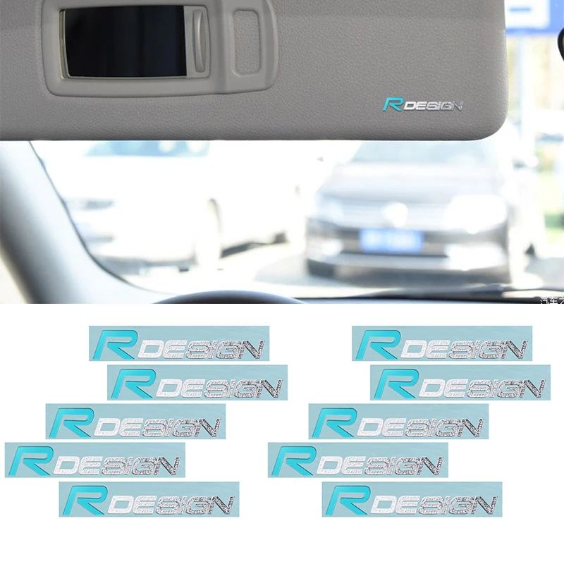 Декоративные наклейки для салона автомобиля из никеля и металла 0 7 х3 5 см Volvo R DESIGN