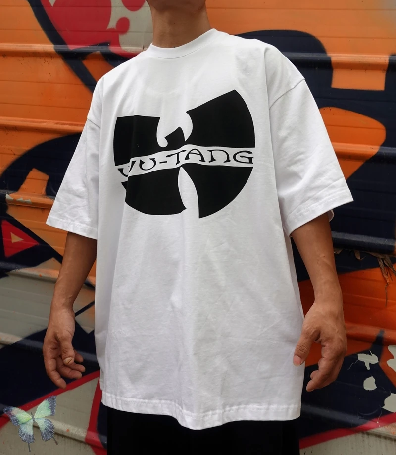 

Футболка Wutang в стиле "хип-хоп" все вокруг Мужская и женская футболка 100% хлопок; Топ; Тенниска