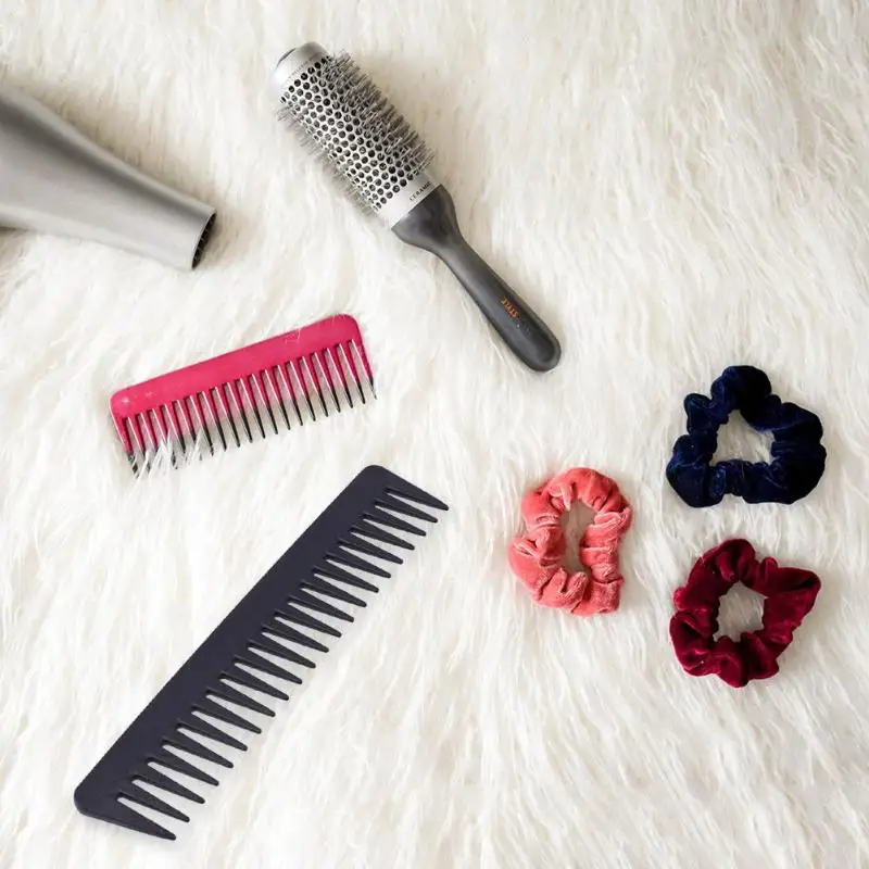 Большой широкий зуб гребень ручка Detangling уменьшить выпадения волос Pro прическа