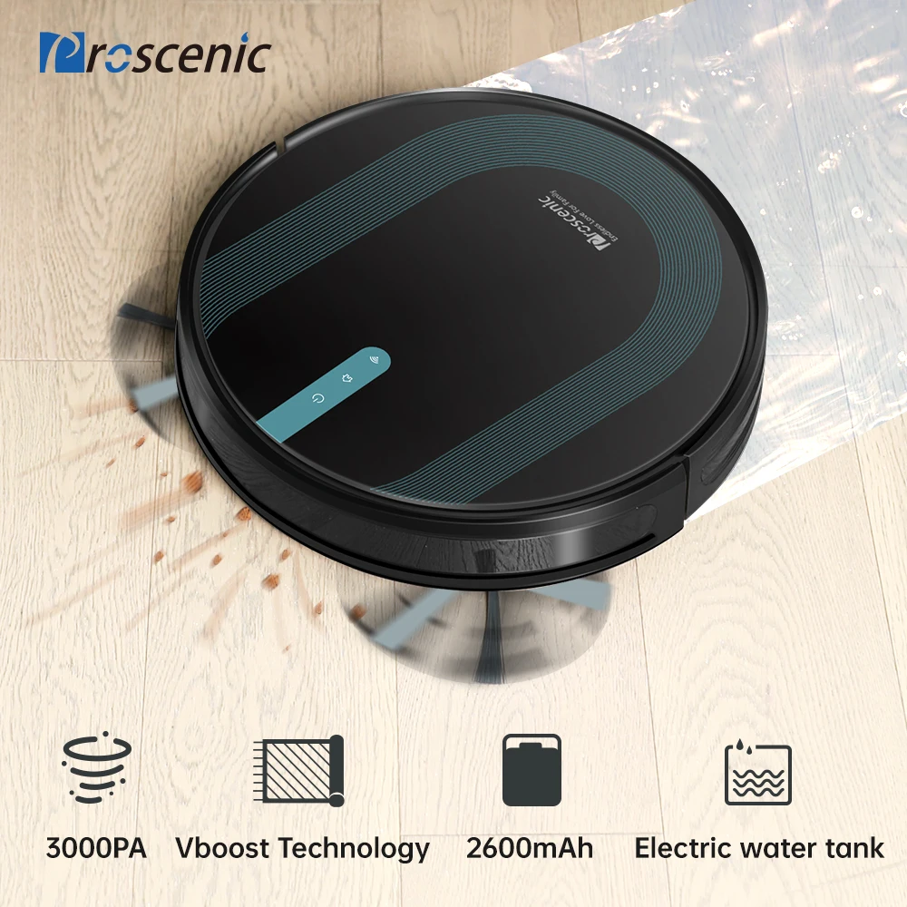 Proscenic 850T робот пылесос Vboost Технология 3000Pa большой всасывания 2 в 1 для очистки