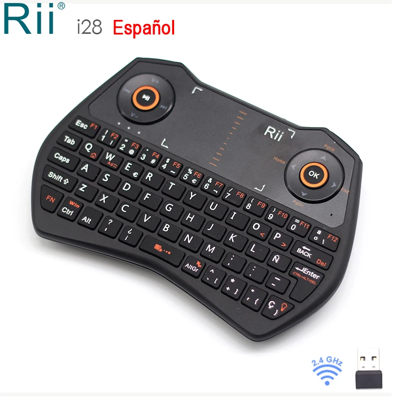 Беспроводная мини клавиатура Rii i28 с подсветкой и тачпадом 2 4 ГГц|Клавиатуры| |