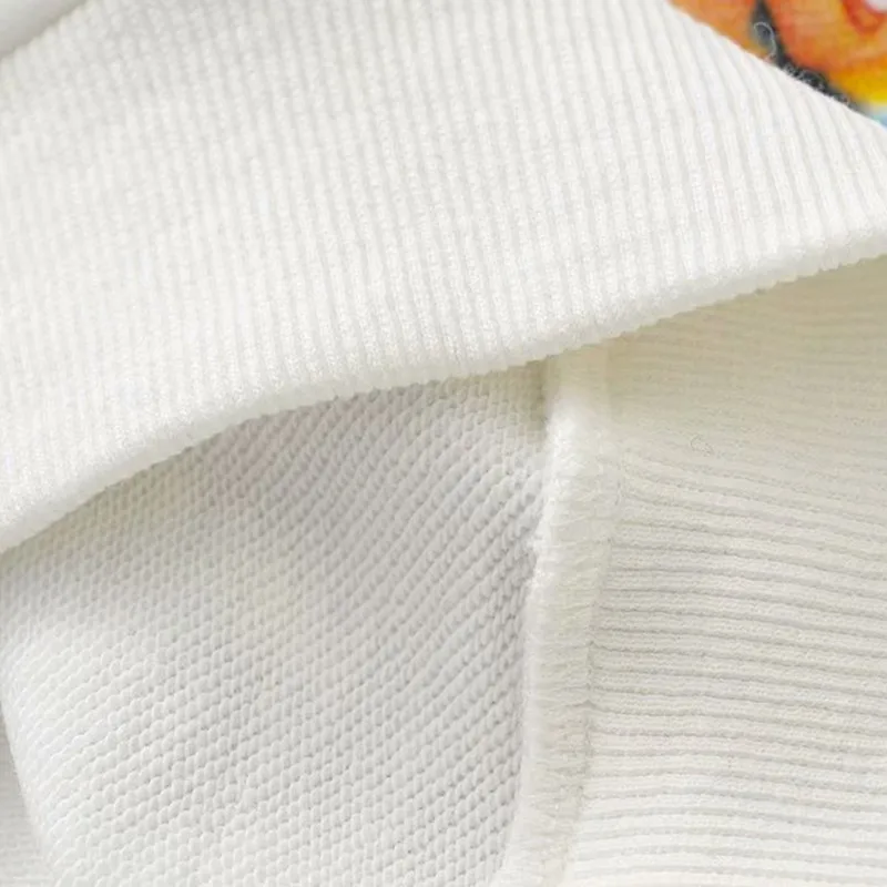 

Artsnie character cartoon sweatshirt women winter o neck long sleeve oversized hoodies streetwear white knitted sweatshirts