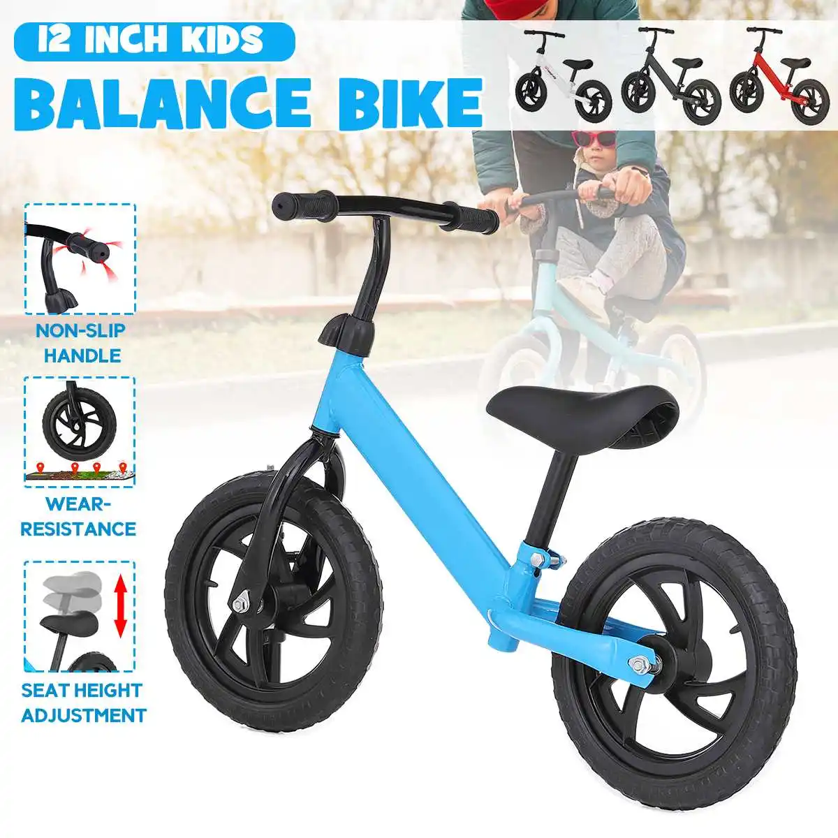 

Детский балансировочный велосипед ходунок, детская игрушка для катания, подарок для детей 2-6 лет, для обучения, двухколесный скутер, без нож...