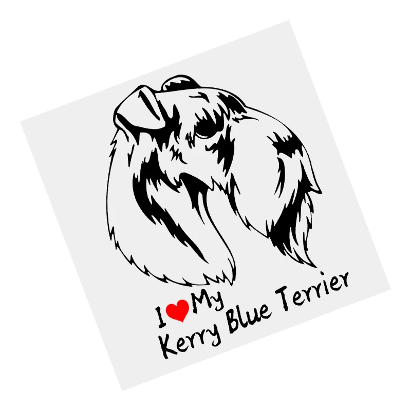 наклейки на авто Керри-блю-терьер наклейка черная виниловая водостойкая