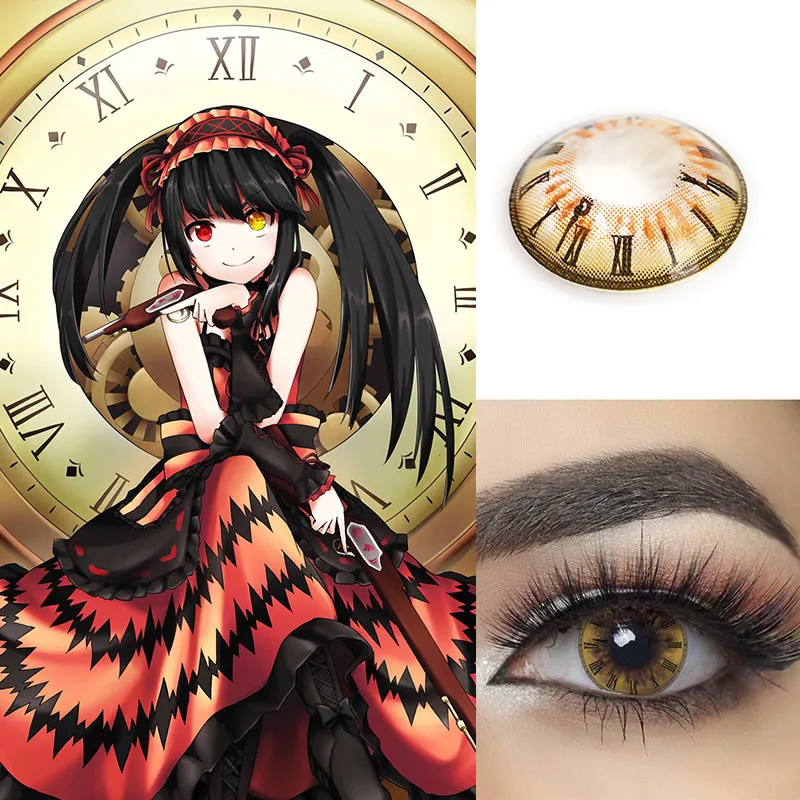 Цветные контактные линзы для косплея аниме цветные ed черного дворецкого глаза