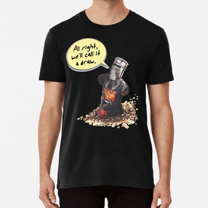 Хорошо мы называем это рисунком футболки черный рыцарь Монти питон Священный