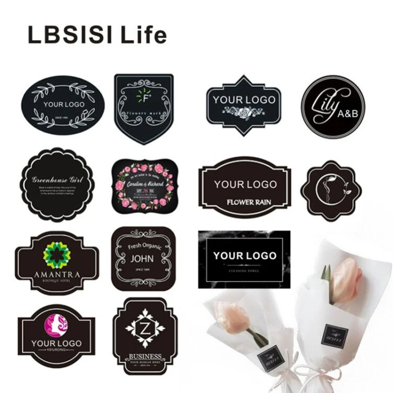 LBSISI Life 1000pcs Custom Stickers Print Logo Personalized Waterproof Paper Stickers Labels Wedding Christmas Decoration