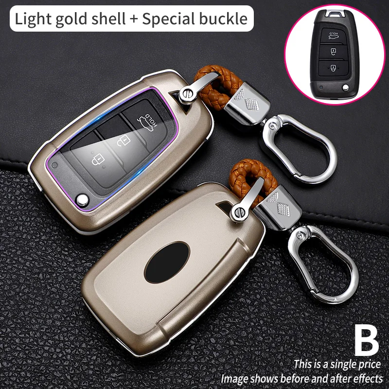 

Carbon Fiber Car Key Case for Hyundai Elantra Solaris 2016 2017 2018 3 Buttons Folding Remote Keys Auto Products Car Styling