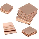 5 шт., медная термопрокладка для радиатора ноутбука, толщина 0,3-2 мм