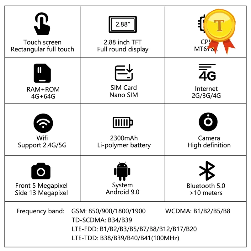 Смарт-часы унисекс Android 2021 4G Sim Play большой экран ОЗУ 64 Гб ПЗУ GPS WIFI пульсометр 9 0 |