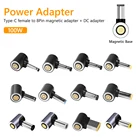 USB C магнитное зарядное устройство PD 100 Вт для ноутбука, адаптер, разъем USB Type-C Мама на 8-контактный конвертер для Lenovo PSP DELL HP