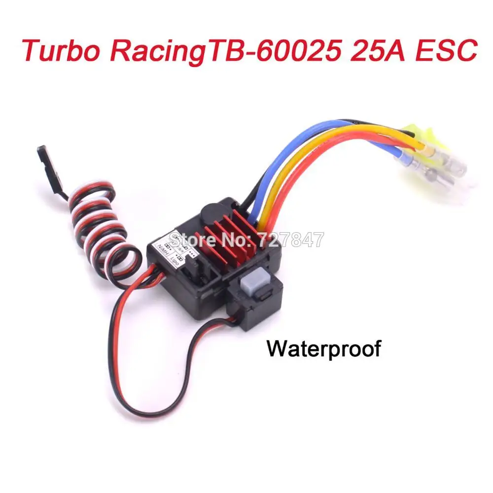 Турбо гоночный водонепроницаемый 25A TB 60025 ESC Матовый регулятор скорости 1A/6 V BEC для