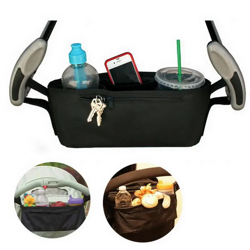 

Hot Selling Universal Baby Jogger Stroller Organizer Bag Diaper Bag with Cup Holders Shoulder Strap