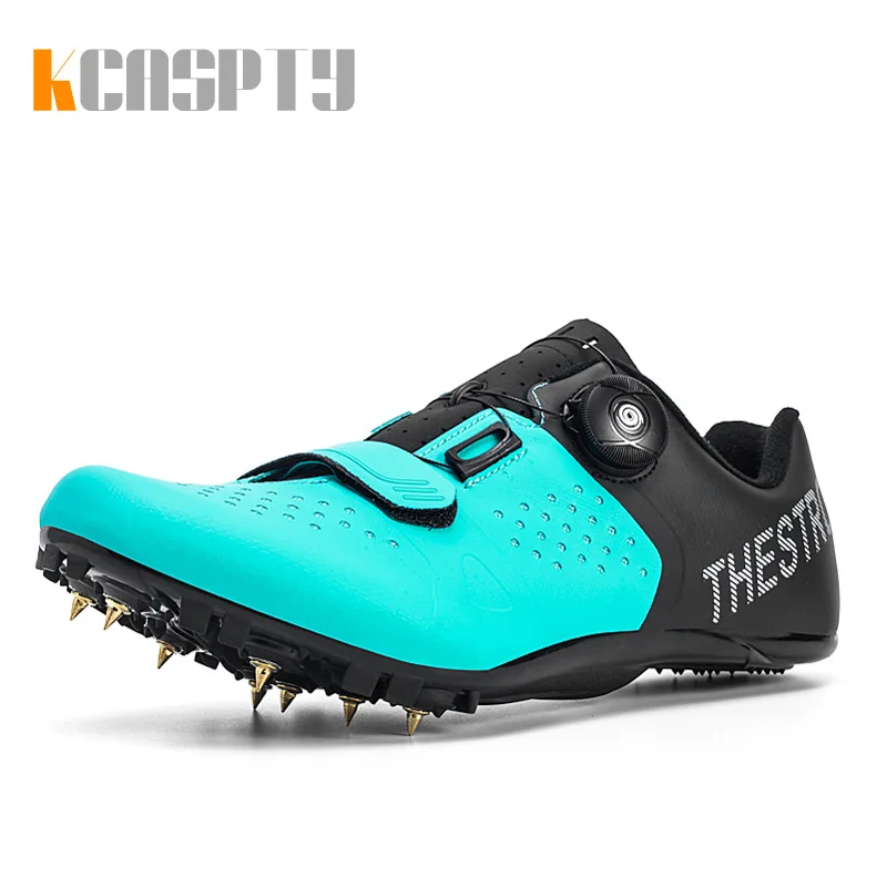 

Men Track and Field 8 Spikes Shoes Running Sprint Sneakers Light weight BOA Soft Professional Athletic Long Jump Sport Shoes