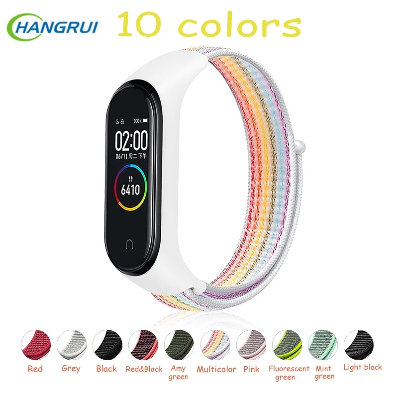 Nylon strap For Xiaomi mi band 3 4 strap Smart bracelet Soft Sport Wristbands For Mi band 4 NFC Global Smart watch women men