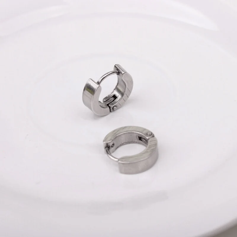 Серьги кольца из нержавеющей стали 1 пара модные серьги унисекс для женщин и