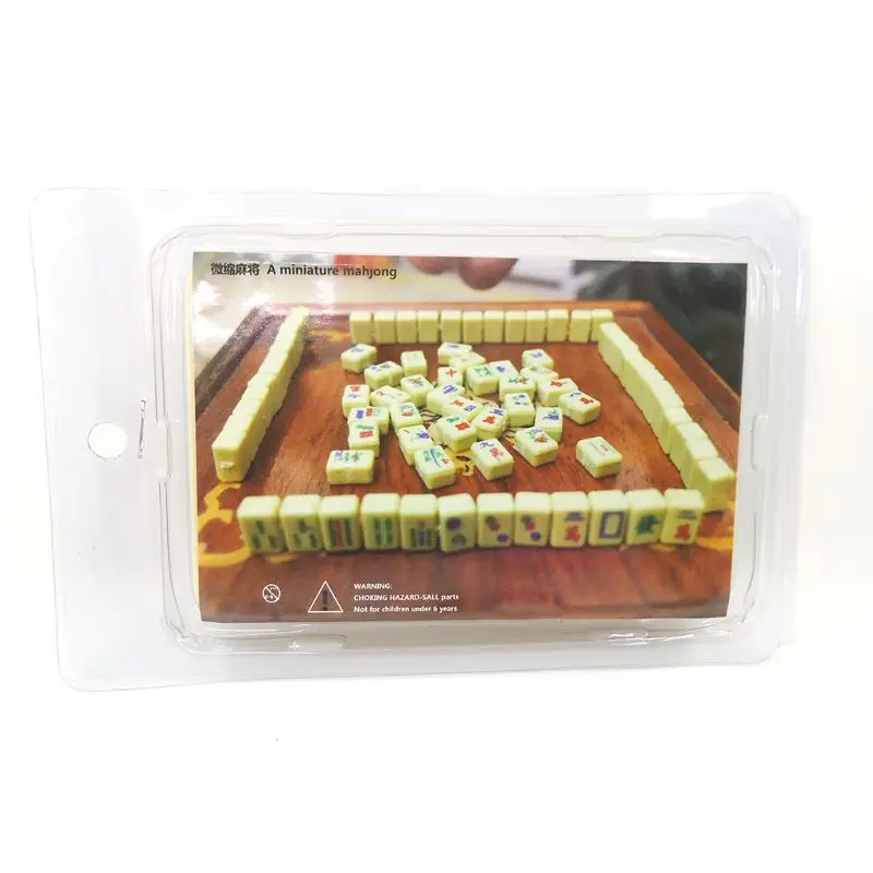 

1:12 Miniature Dollhouse Chinese Mahjong Table Stools Set Living Room Furniture Game Toys Doll House Accessories Decor