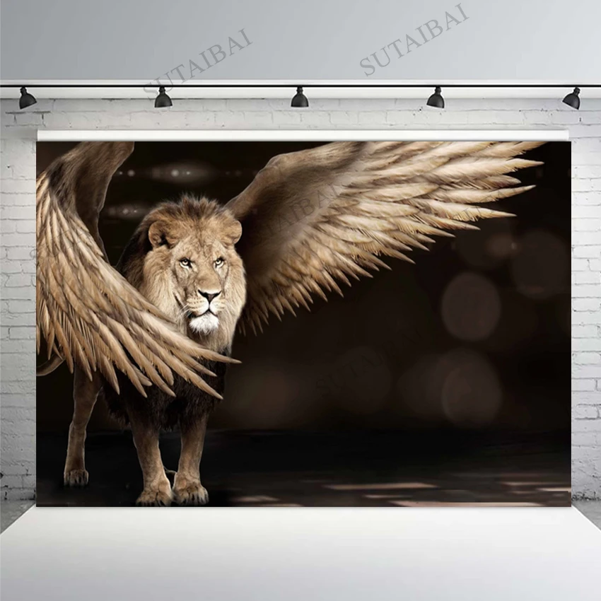 

Custom Tiger Wings Animal Wallpapers 3D Backdrop Wall Murals Decoration Bannner Photography Background for Photo Studio Booth