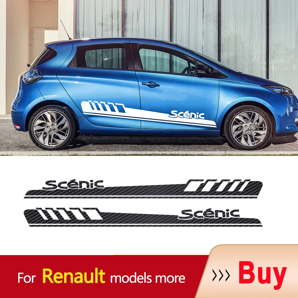 

Car Side Stickers Body Stripes Vinyl Decal For Renault TWIZY Z.E. Velsatis Wind zoe Scenic Symbol Talisman Thalia Trafic Twingo
