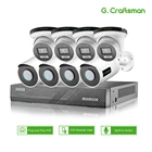 Система видеонаблюдения, 8 каналов, 4K POE, 5 Мп, 4 купольных камеры, водонепроницаемая аудио IP-камера Sony H.265